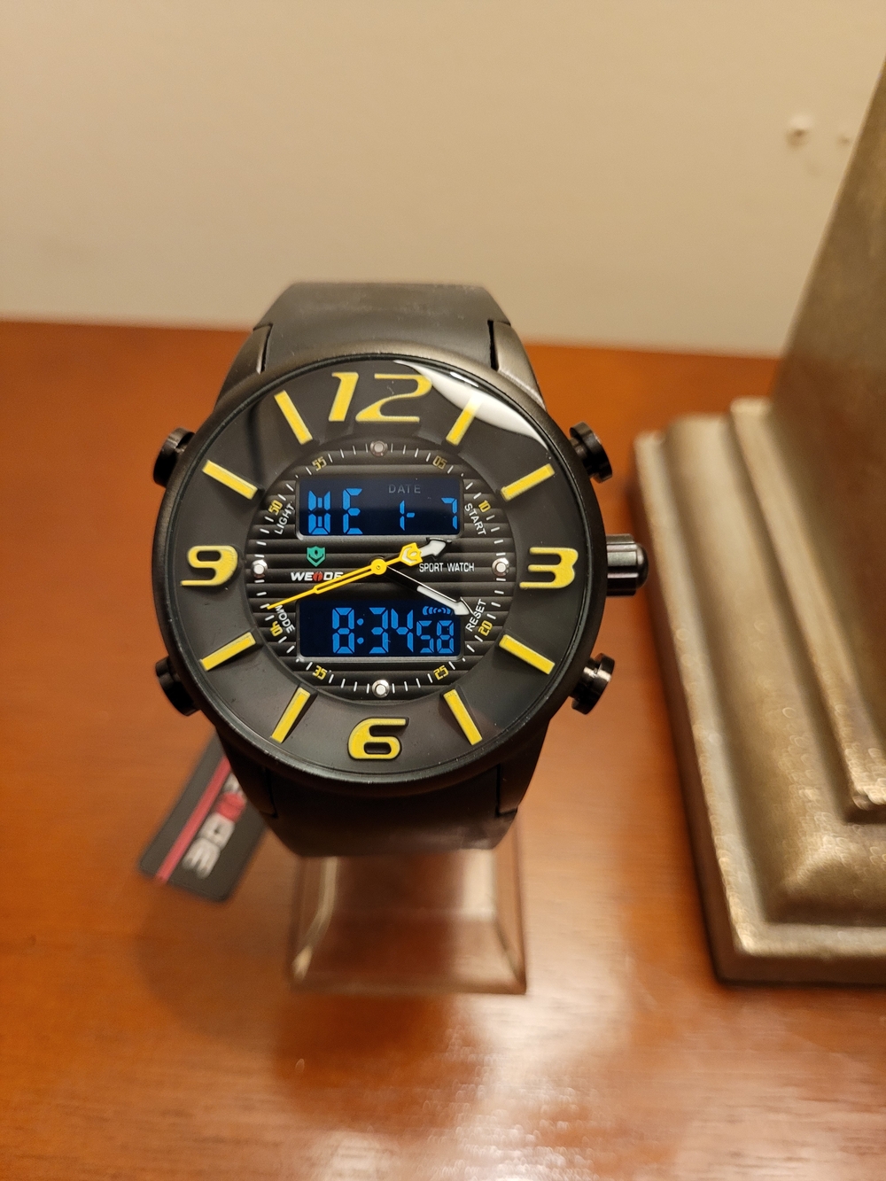 Brand New Yellow Weide Sport Analog-Digital Dual Time Men's Watch